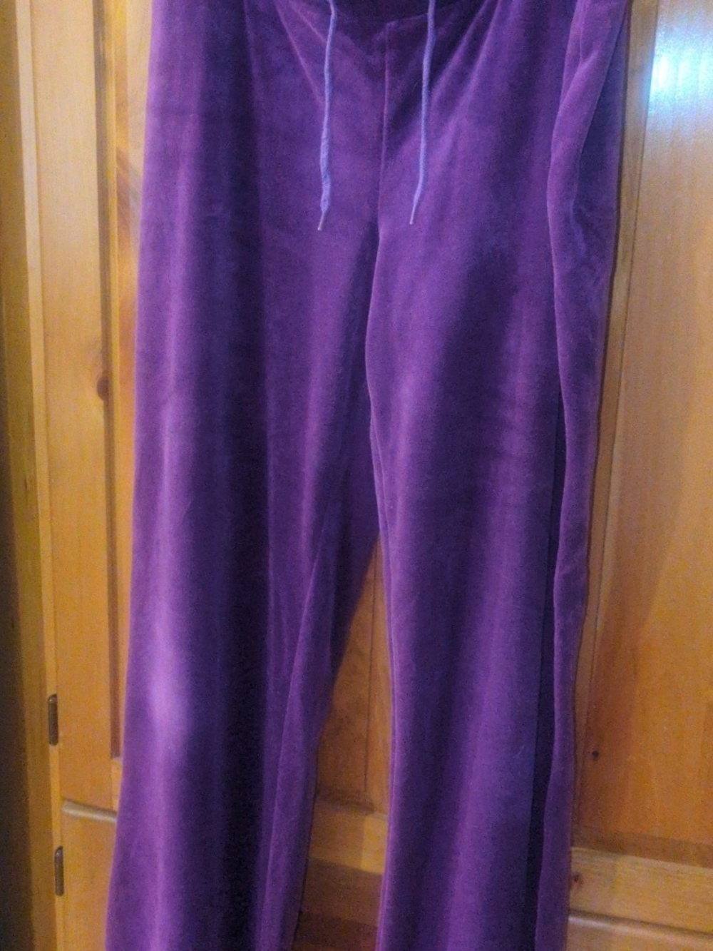 Women’s Plush Drawstring Joggers - Purple